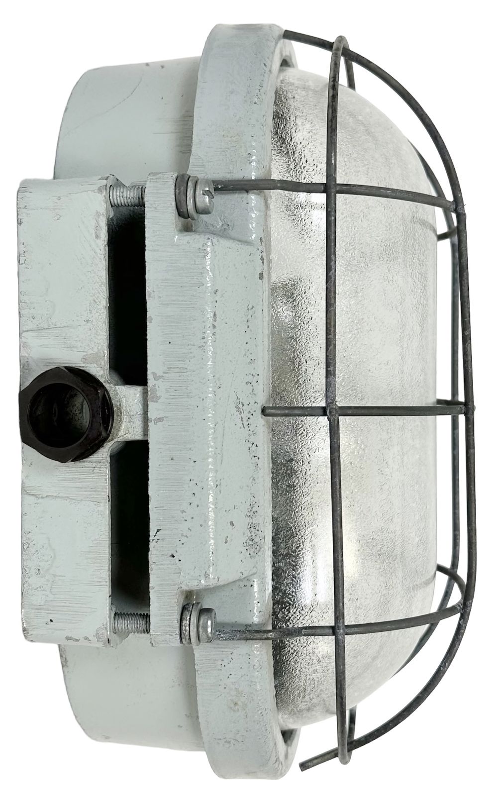 Lighting Industrial Cast Aluminium Wall Light With Frosted Glass From Elektrosvit, 1970s, 7x photo
