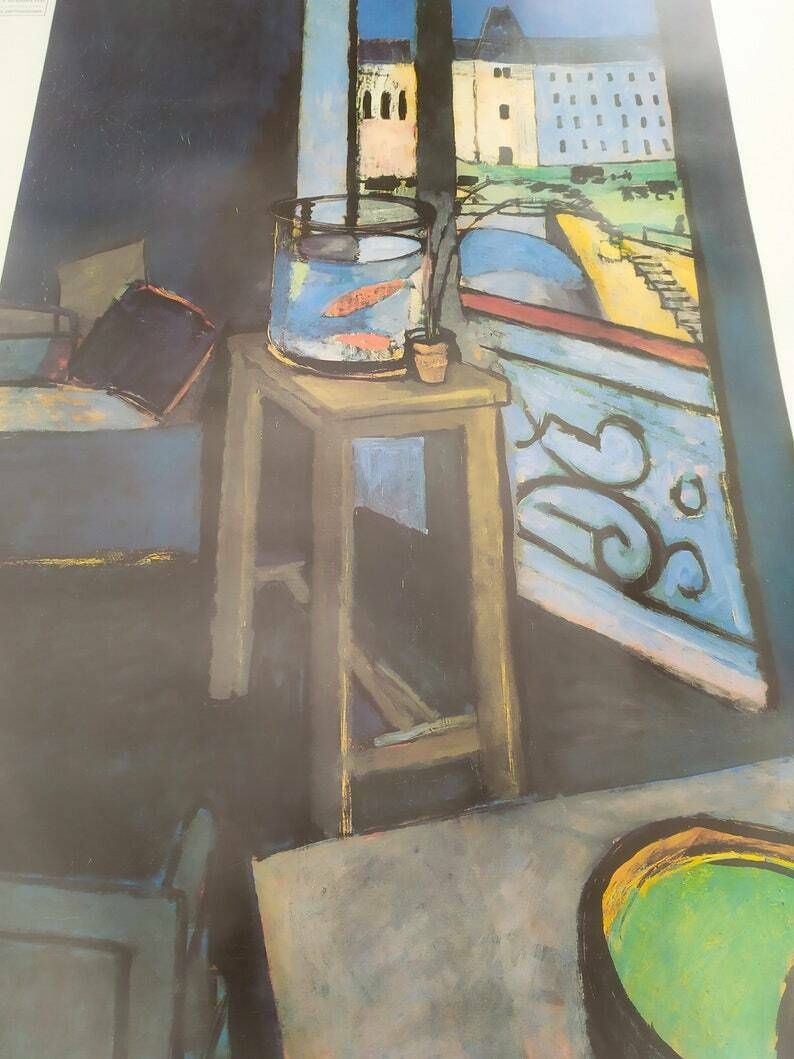 Henry Matisse Studio With Goldfish Original Vintage Poster 1986 Spadem Centre Pompidou Paris Graphic Picture photo 152.4