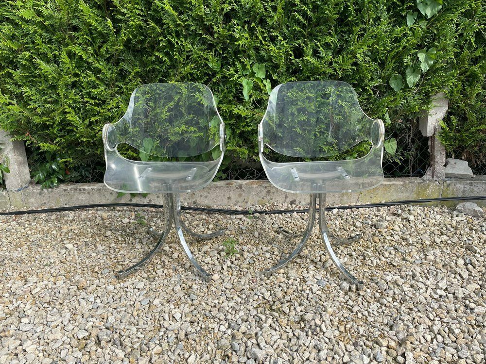 Side Chairs By Boris Tabacoff For Mobilier Modulaire Moderne, 1970s, Set Of 2 photo furniture