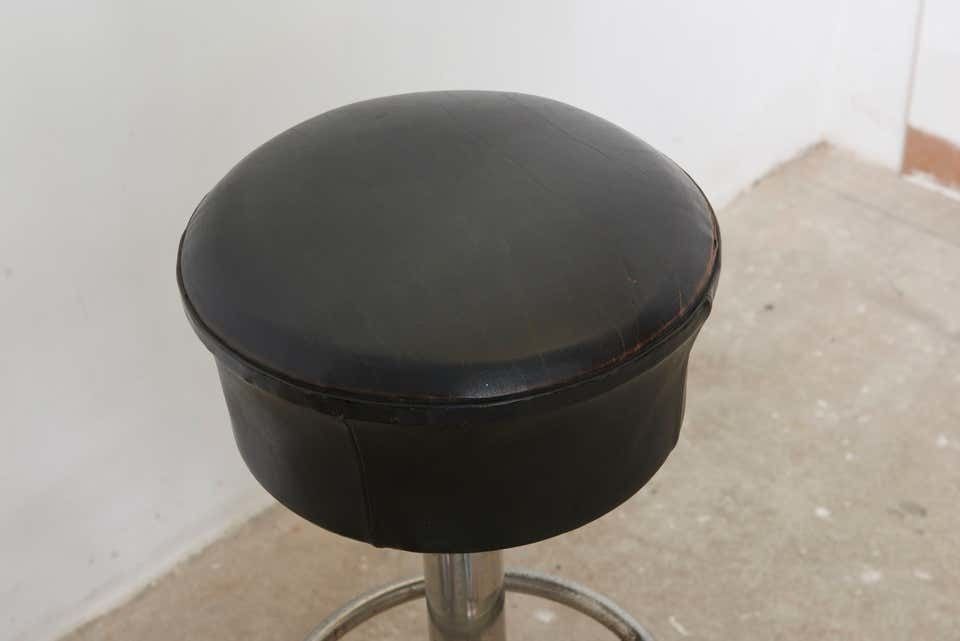 photo furniture Set Of Five Belgium Revolving Barstools, 1960s