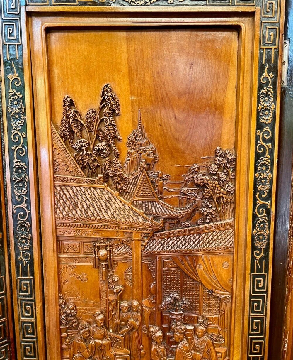 Stunning Chinese 6 Fold Room Divider photo vinterior