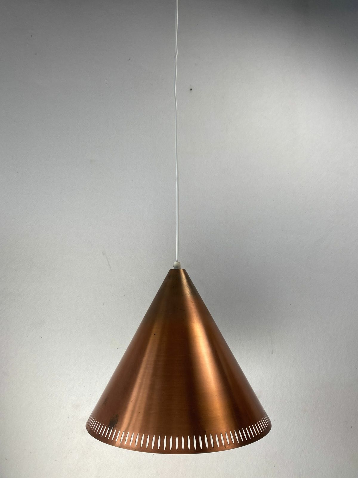 Perforated Copper Hanging Pendant, Nordisk Solar, Denmark photo vintage