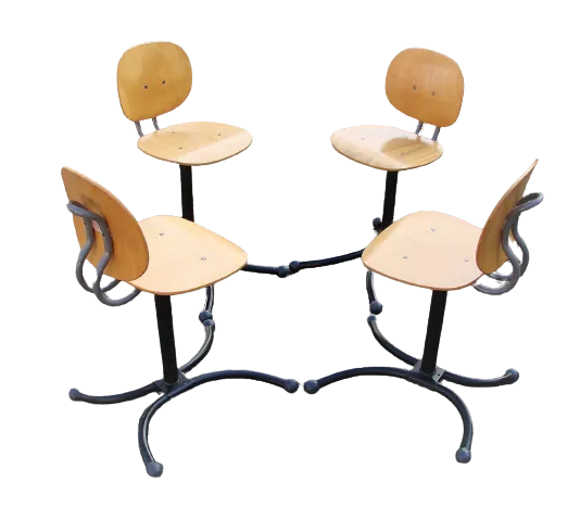 Set Of 4 Kinnarps Chairs, 1970s