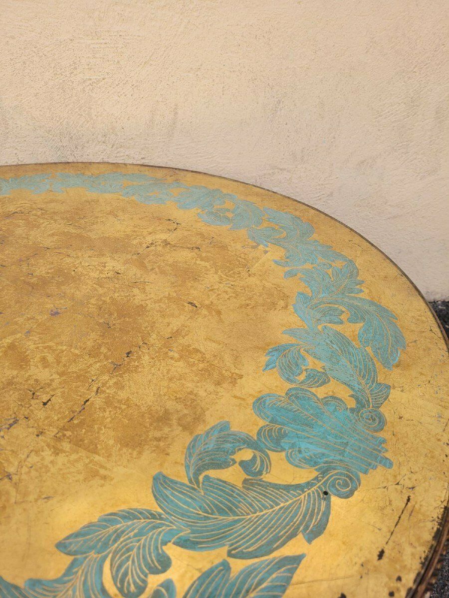 Coffee Table In Wood And Eglomised Glass, Art Deco, 20th Century photo for sale