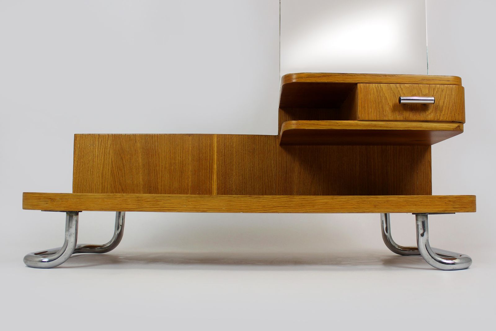 photo vintage Bauhaus Chromed Tubular Steel Dressing Table, 1940s