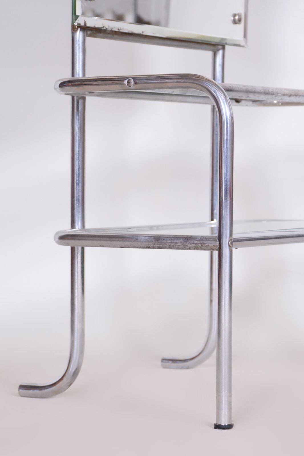 Restored Bauhaus Dressing Mirror, Chrome Plated Steel, Czechia, 1930s photo buy