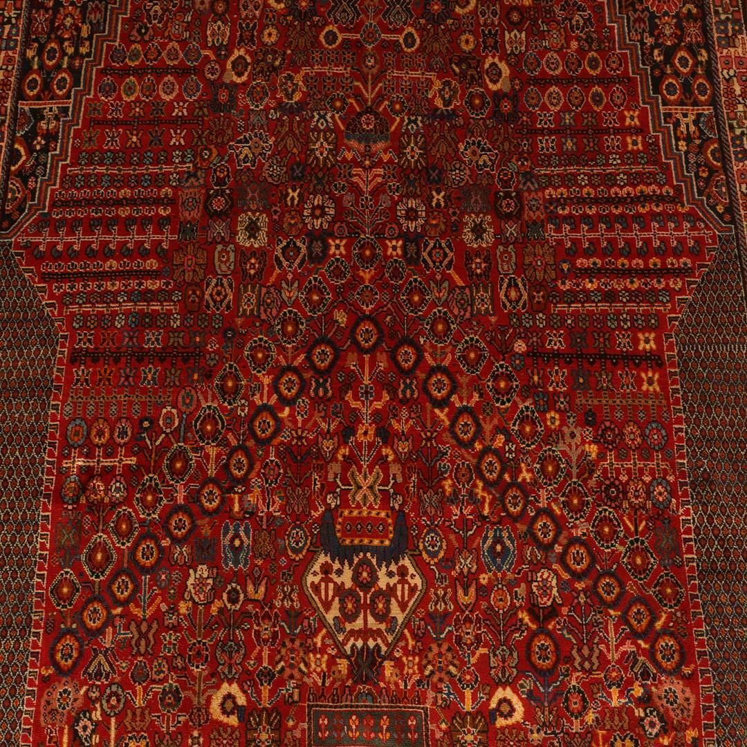 Hand Woven Wool Area Rug Nazami Traditional Floral Rust Carpet photo for sale