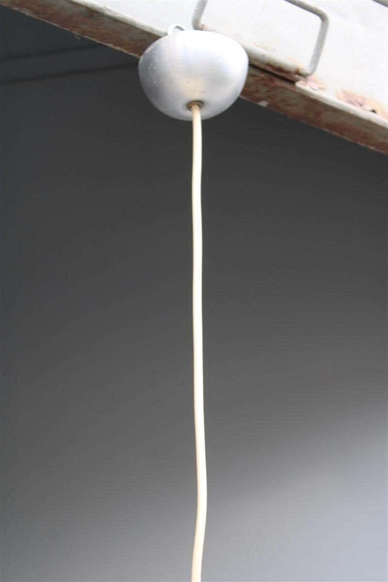 Mid Century Italian Beige Ufo Round Lamp Plastic And Metal 1950s photo buy