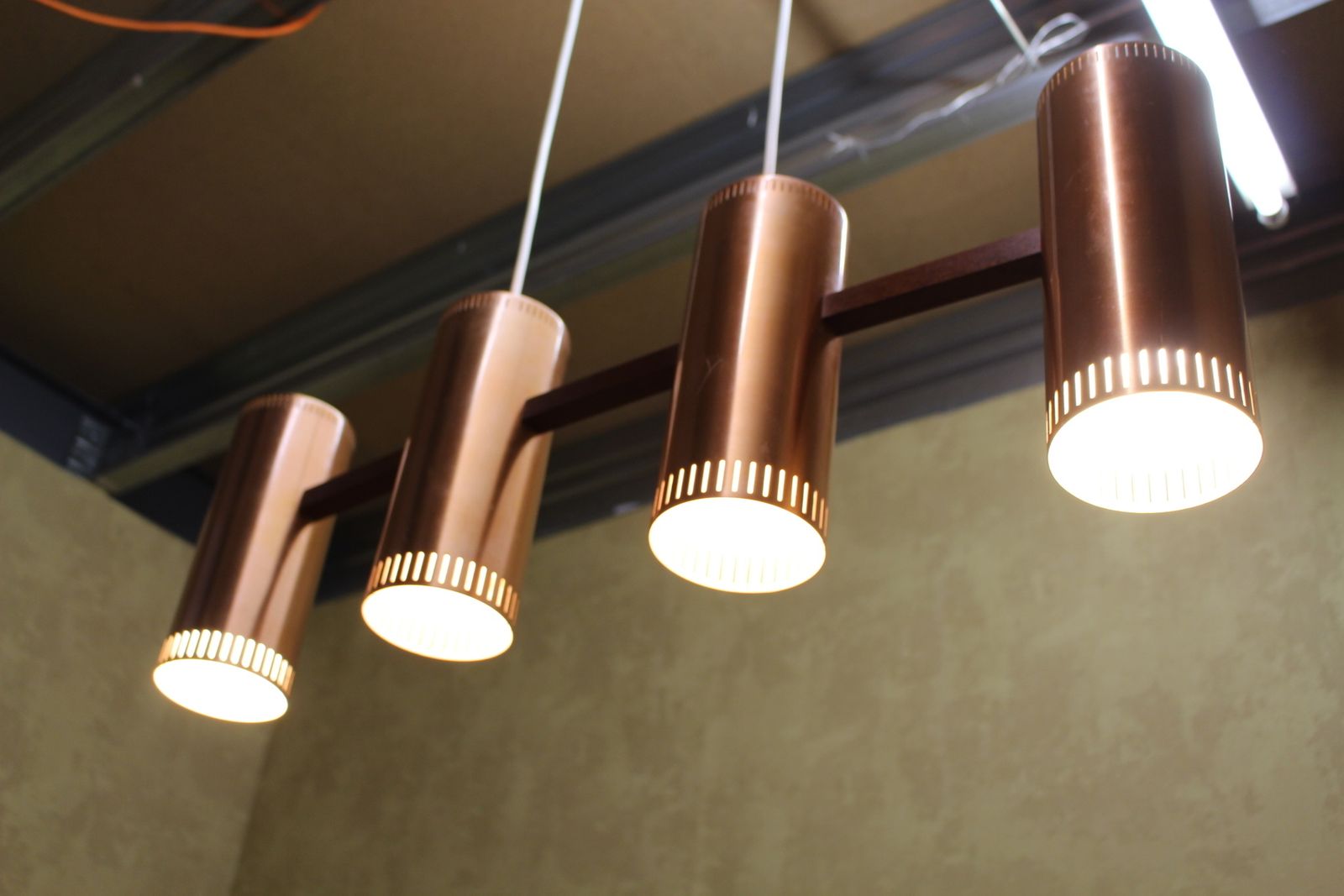 Smart Fog And Morup 1960’s Cylinder IV Pendant Lamp By Jo Hammerborg photo furniture