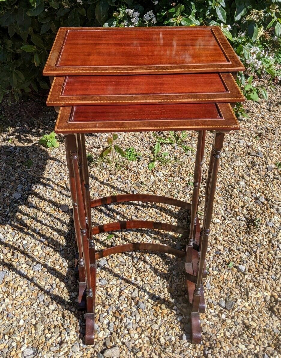 Elegant & Delicate Georgian Nest Of 3 Tables photo 1450.0