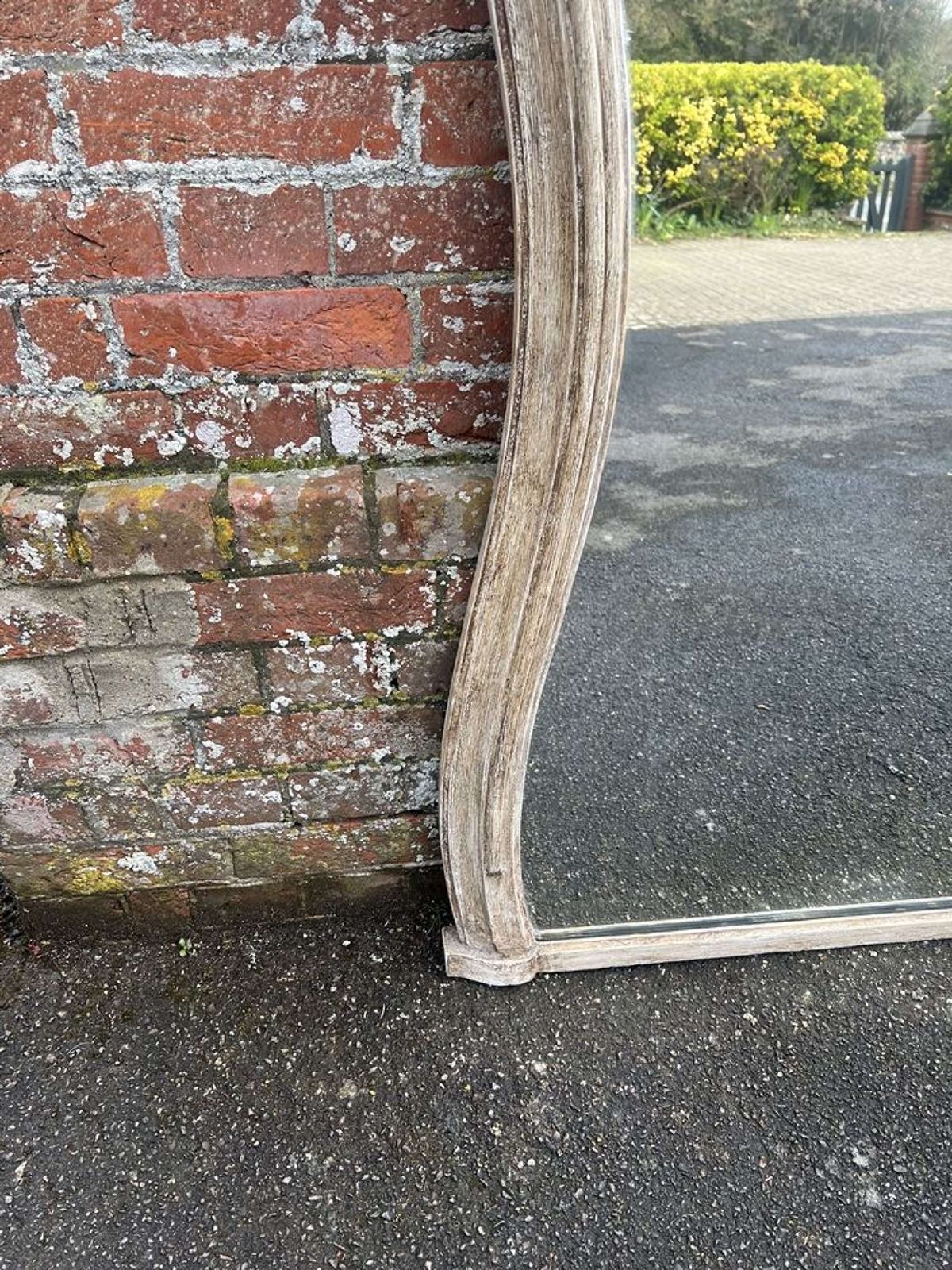 An Exceptional Large Antique English 19th C Painted Overmantle Mirror. photo for sale