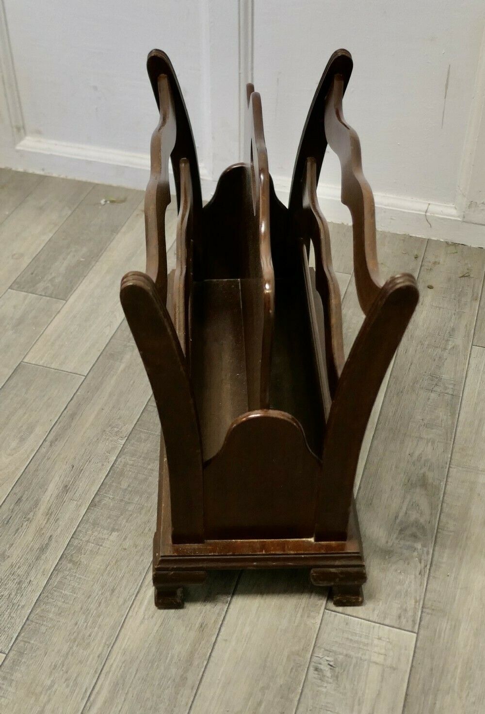 Walnut Canterbury Magazine Rack photo Home Decor