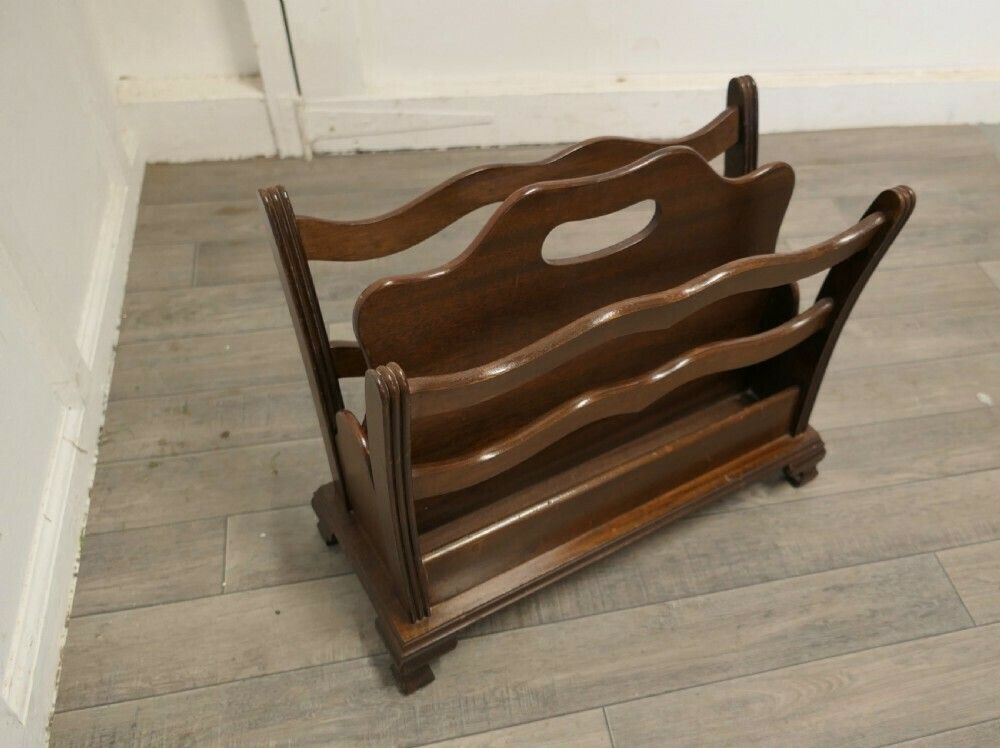 Walnut Canterbury Magazine Rack photo vinterior