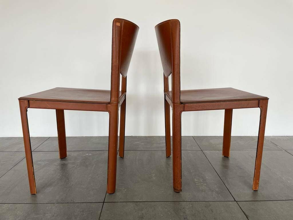 Pair Of Italian Leather Chairs By Matteo Grassi, 1970s, Italy photo vinterior