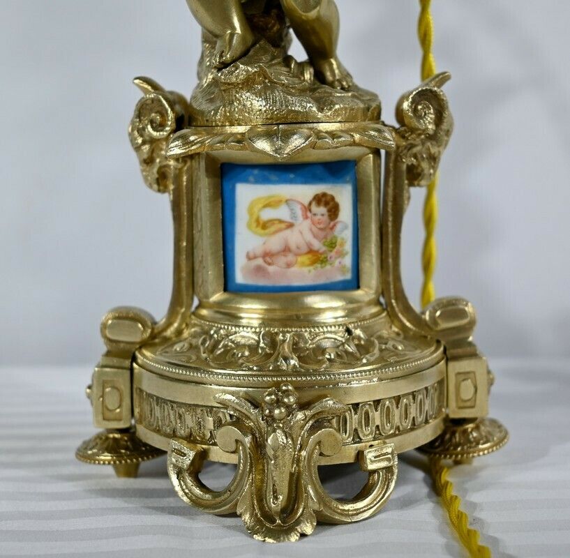 photo for sale Pair Of Candlesticks In Gilt Bronze, Napoleon III Period   Mid 19th Century