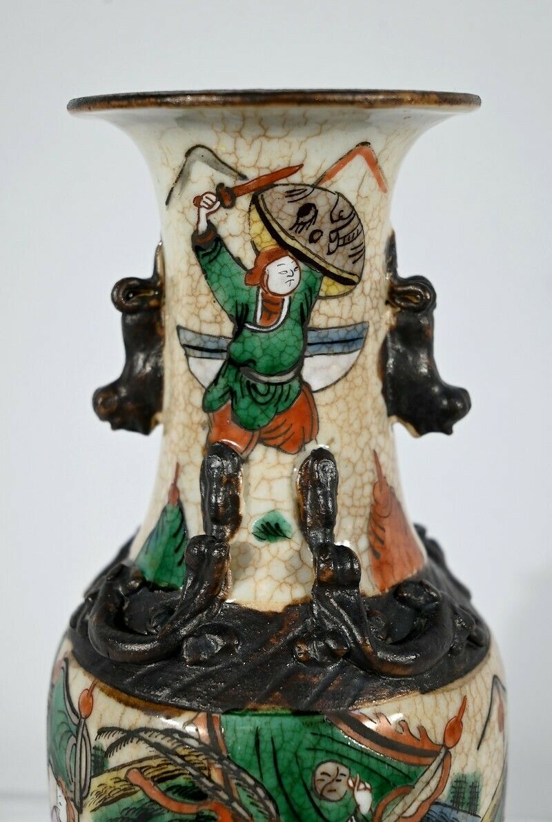 Pair Of Nanjing Porcelain Vases, China   Late 19th Century photo buy