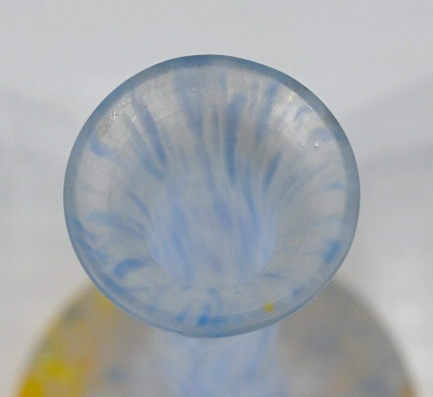 photo for sale Pair Of Glass Paste Vases, Signed Legras – Late 19th Century