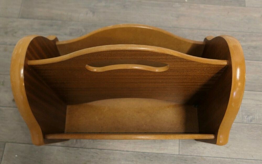 Mid Century Teak Canterbury Or Magazine Rack photo furniture
