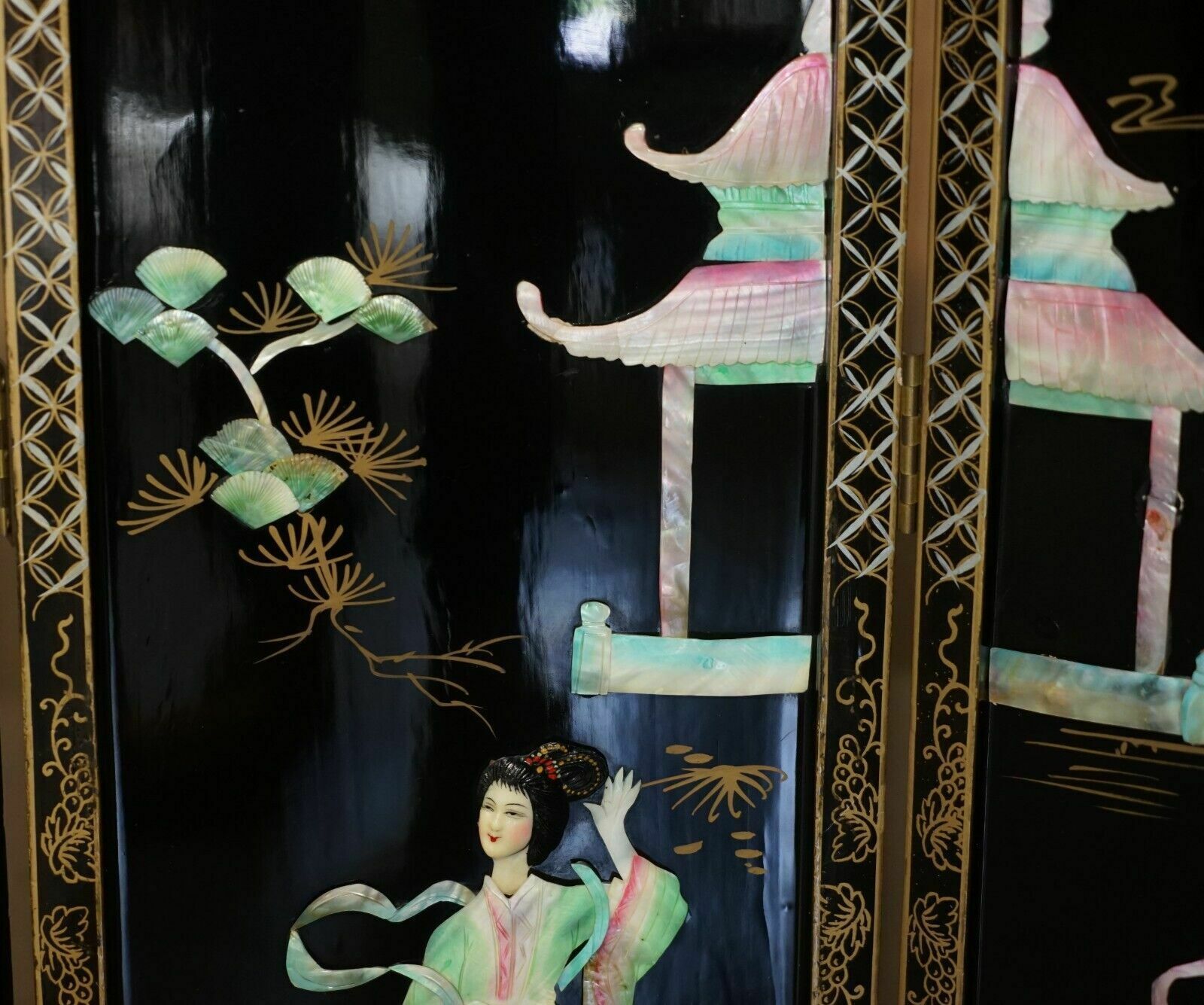 1350.0 Rare & Collectable Antique Chinese Export Soapstone Folding Screen Room Divider photo