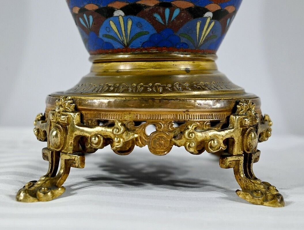 Home Decor Vase In Gilt Bronze And Enamels   Late 19th Century photo