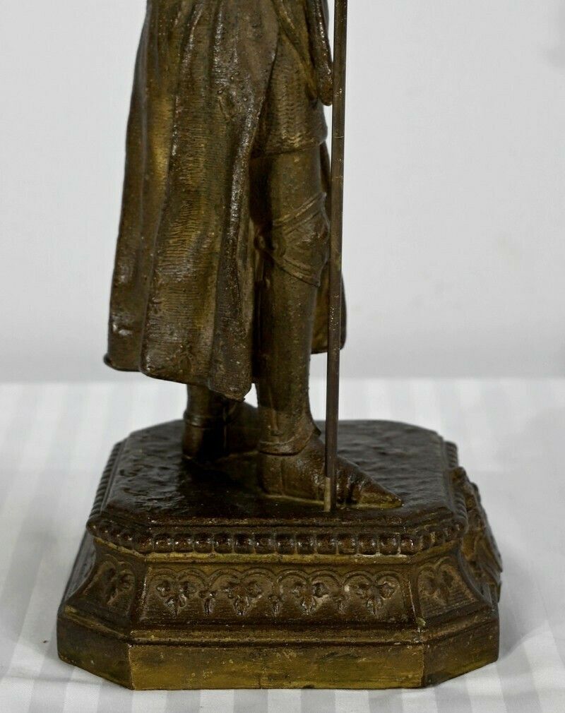 photo buy Spelter Of Joan Of Arc Victorious, Signed A. Foulon   Late 19th Centur
