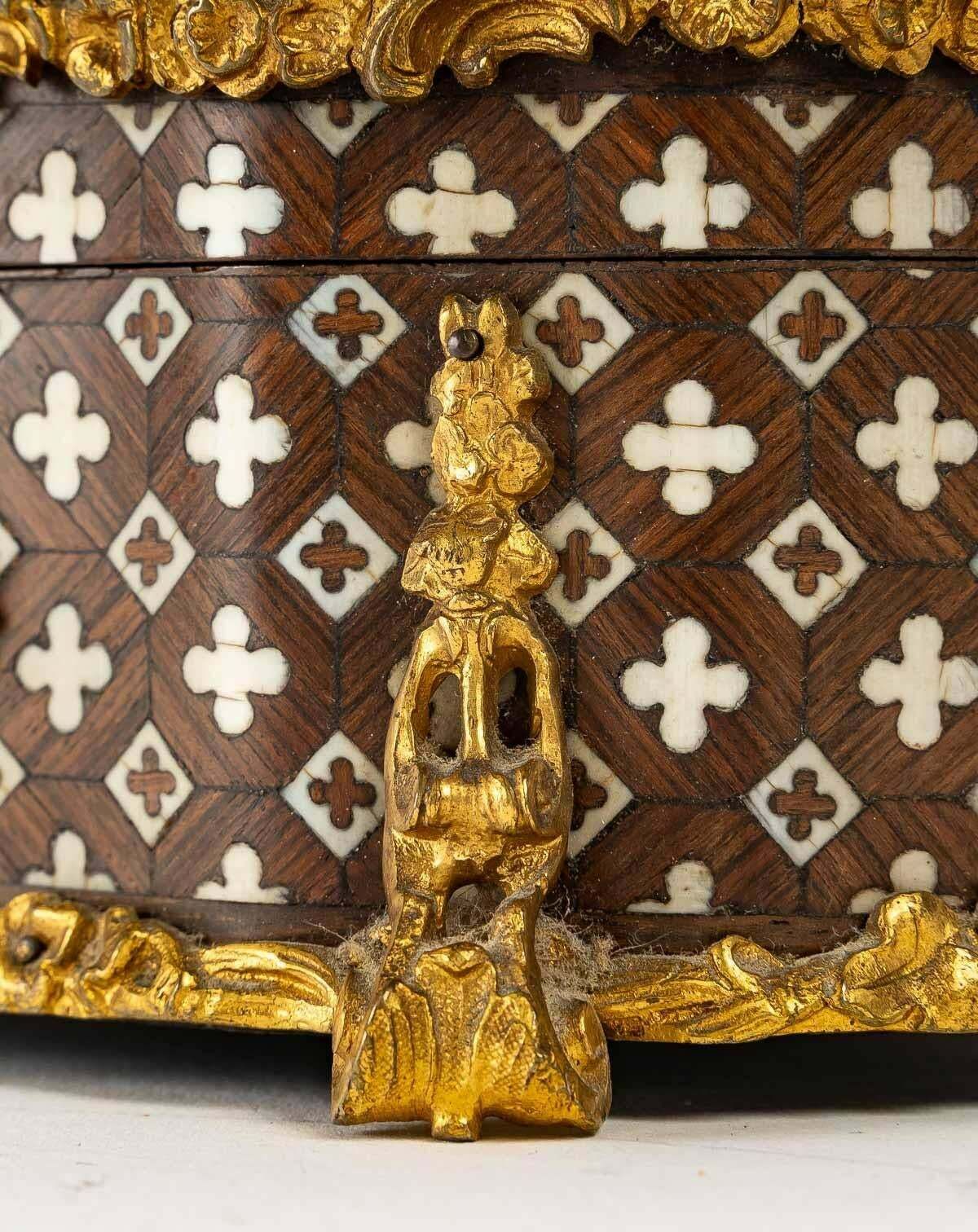 Jewelry Box In Marquetry Of The 19th Century photo furniture