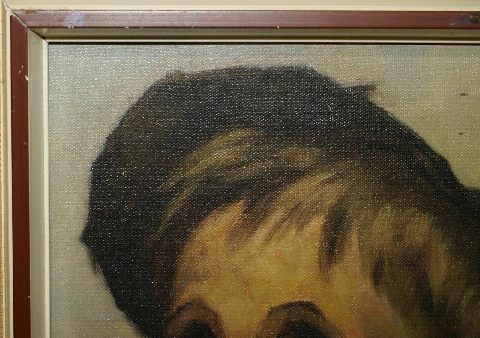 photo for sale Antique Signed Brandsma Belgium Oil On Canvas Painting Of Young Boy Part Set