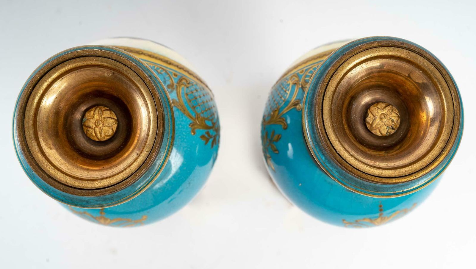 Pair Of Small Vases In Sevres Porcelain photo buy