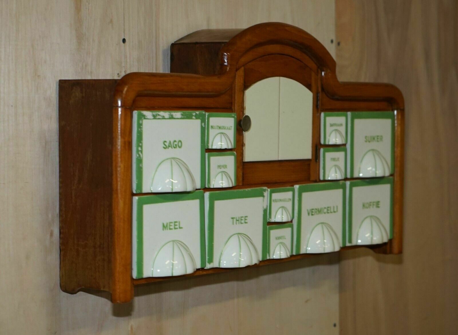 photo vintage Petrus Regout & Co Maastricht Holland Art Deco Wall Mounted Kitchen Spice Rack