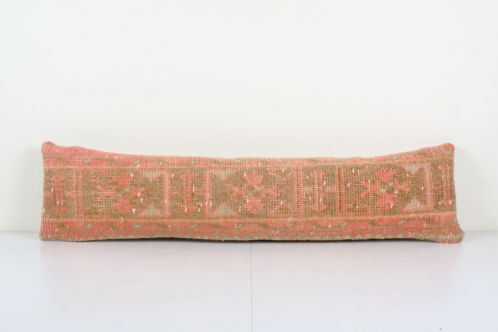 Extra Long Turkish Carpet Pillow Cover, Anatolian Cover Pillow Cases Made From A Vintage Anatolian Handwoven Textile 10'' X 42''