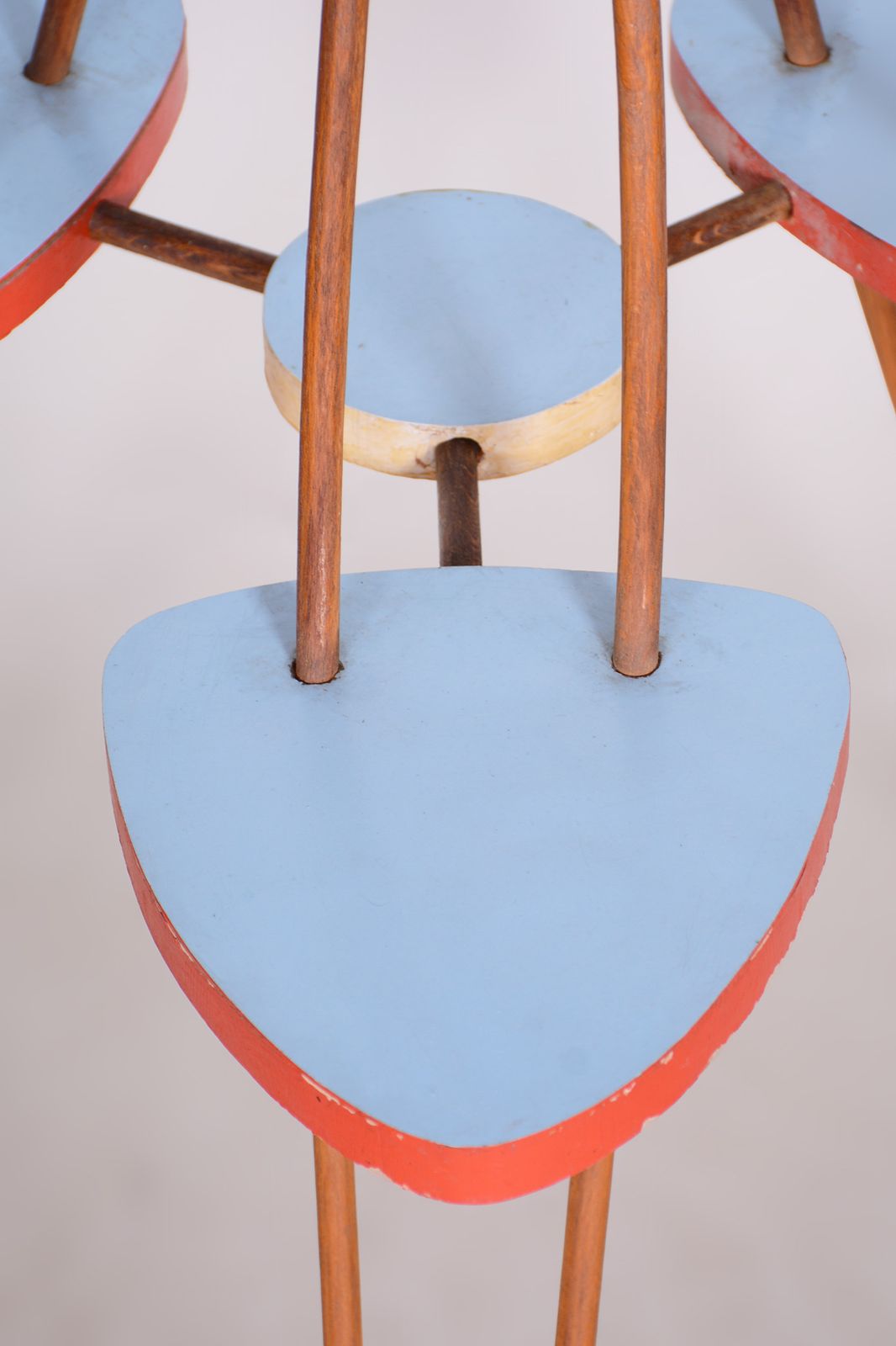 Home Decor Unusual Restored Mid Century Flower Stand, Beech And Umakart, Czechia, 1950s photo