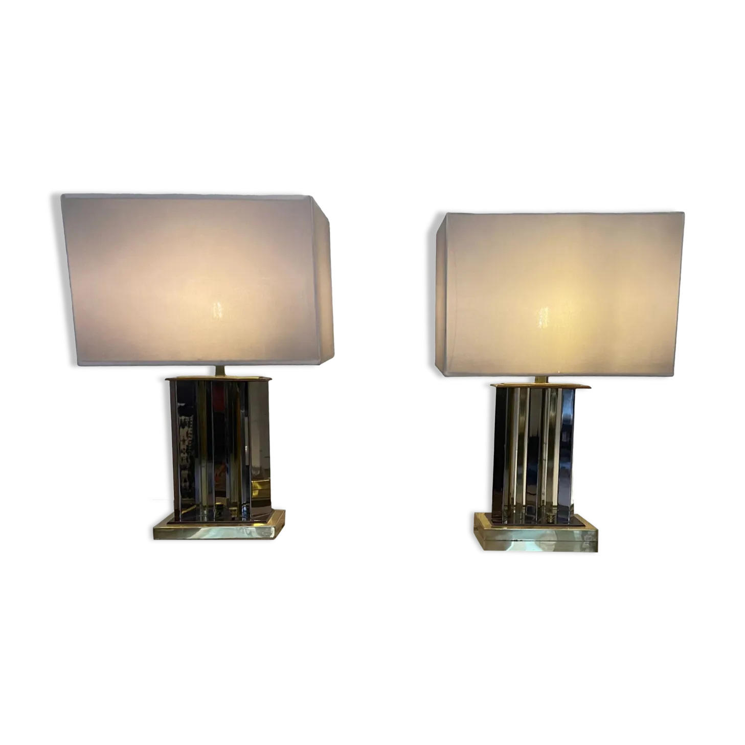 Pair Of Romeo Rega Lamps, Signed