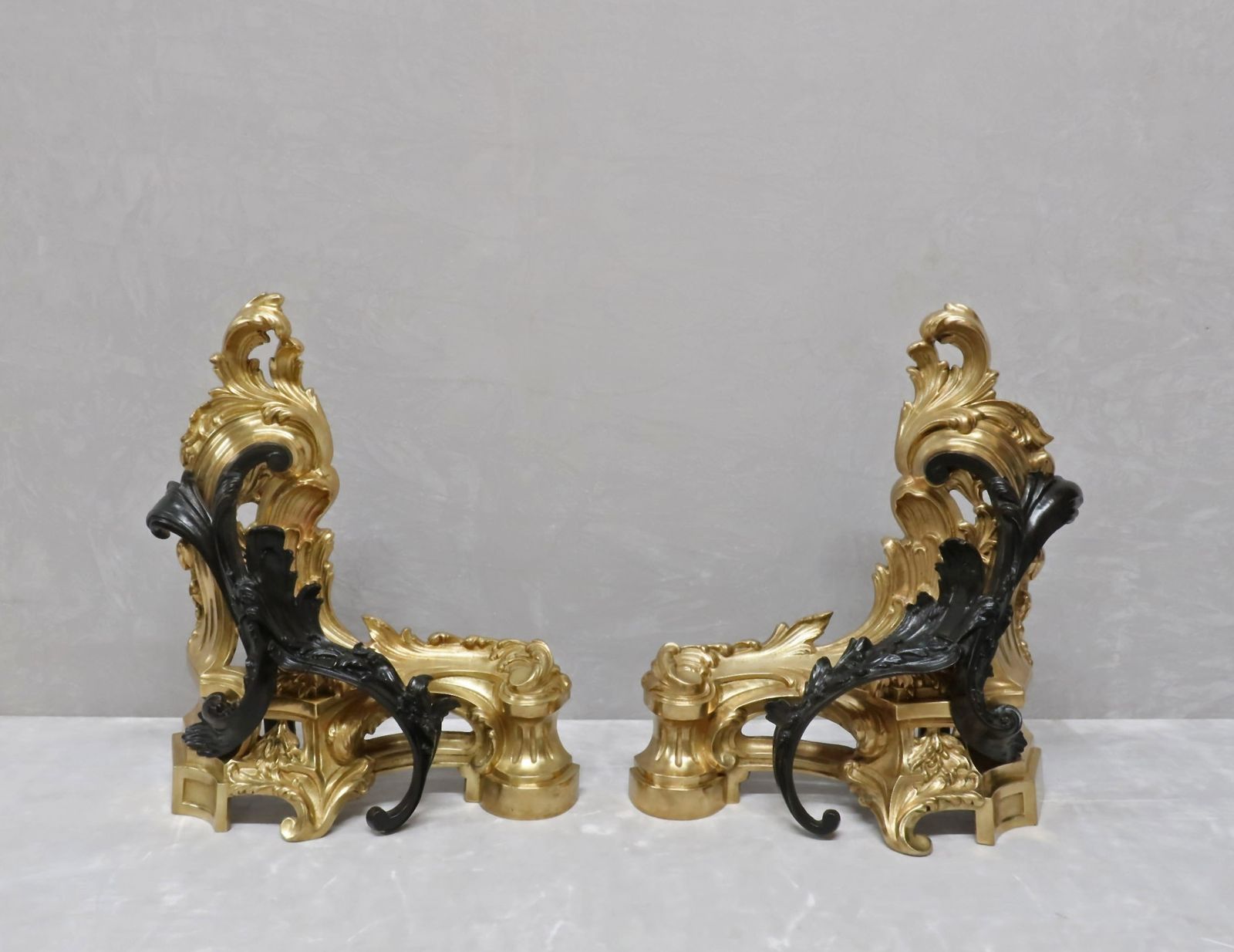 French Victorian Bronze And Bronze Gilt Fire Dog Chenets photo furniture