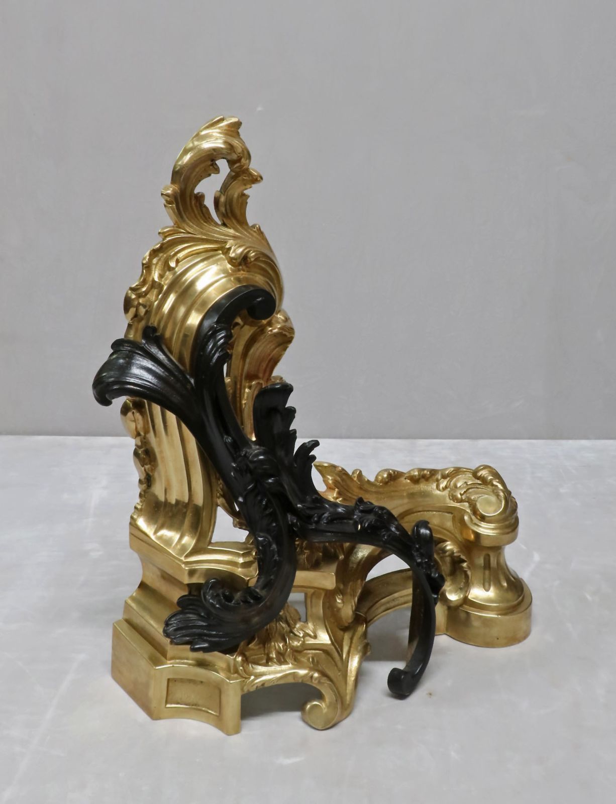 French Victorian Bronze And Bronze Gilt Fire Dog Chenets photo Home Fixtures