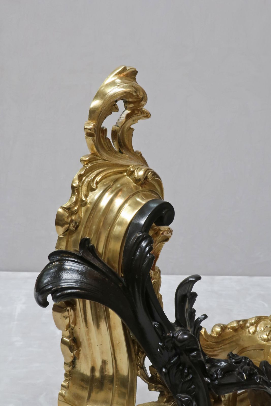 French Victorian Bronze And Bronze Gilt Fire Dog Chenets photo 1275.0