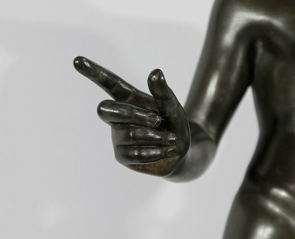 Important Bronze “Narcissus” By M. Amodio – Late 19th Century photo vintage