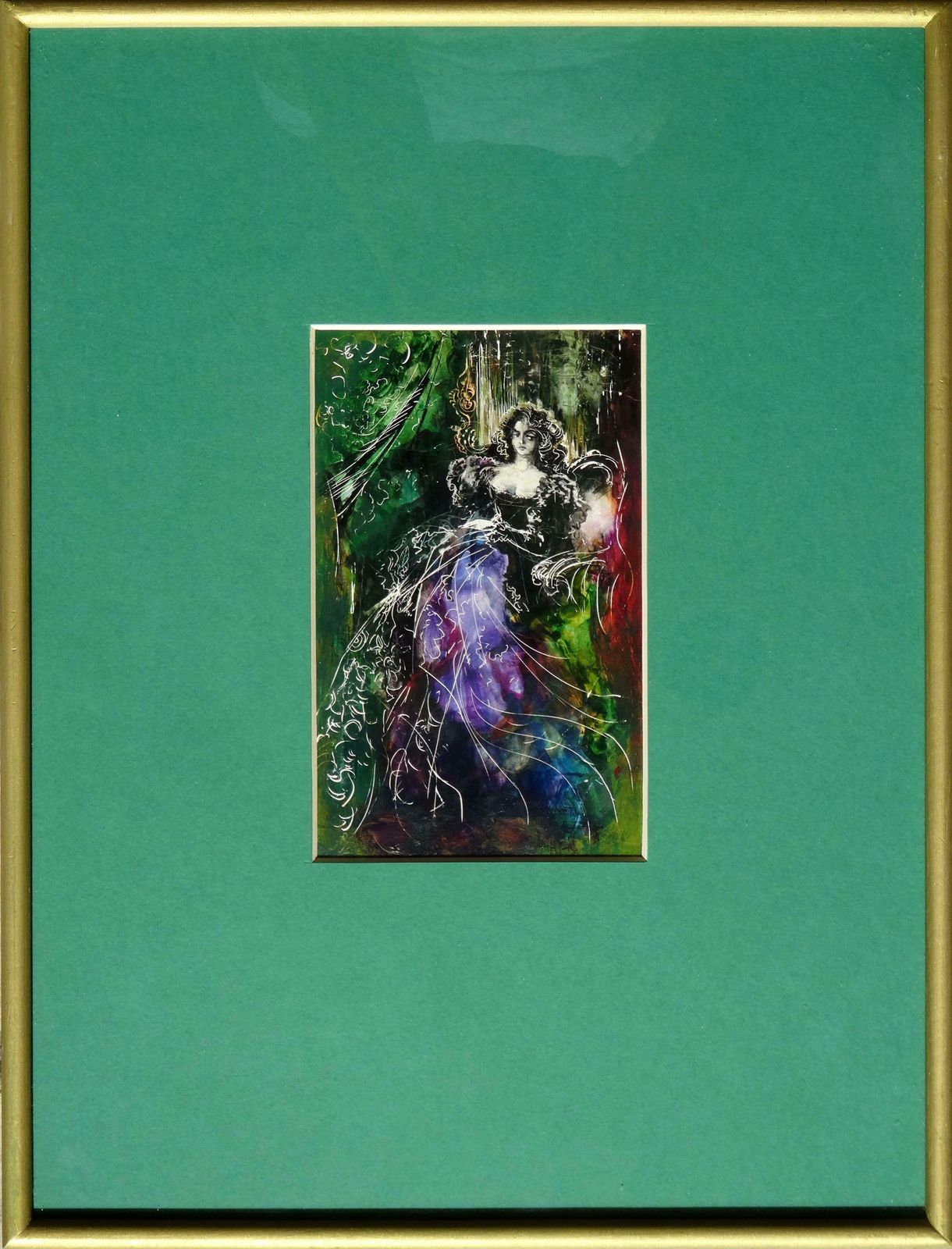 Juris Zvirbulis The Lady On The Chair. 1978. Paper, Mixed Media Art 1978 photo furniture
