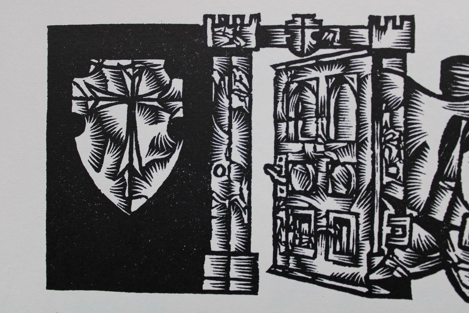 Dainis Rozkalns Life In Manor. 1982. Paper, Linocut photo furniture