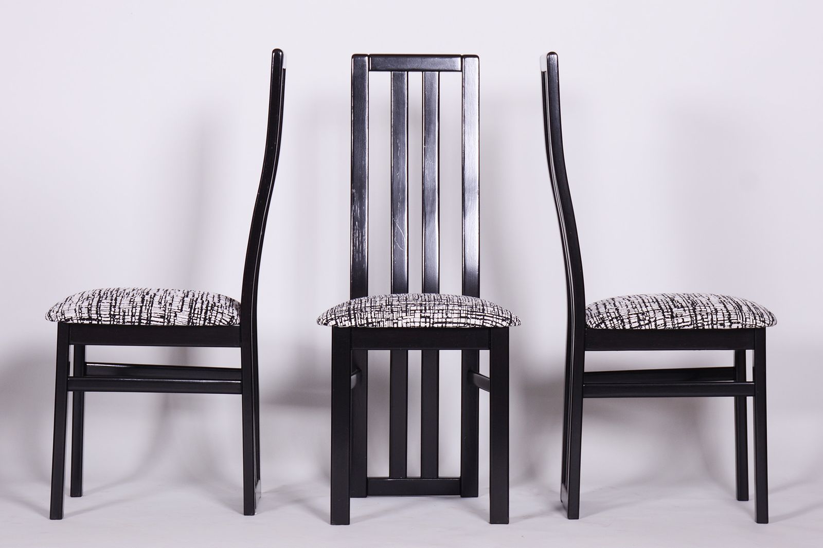 Set Of Six Mid Century Beech Chairs Made By Thon, Restored, Czechia, 1970s photo furniture