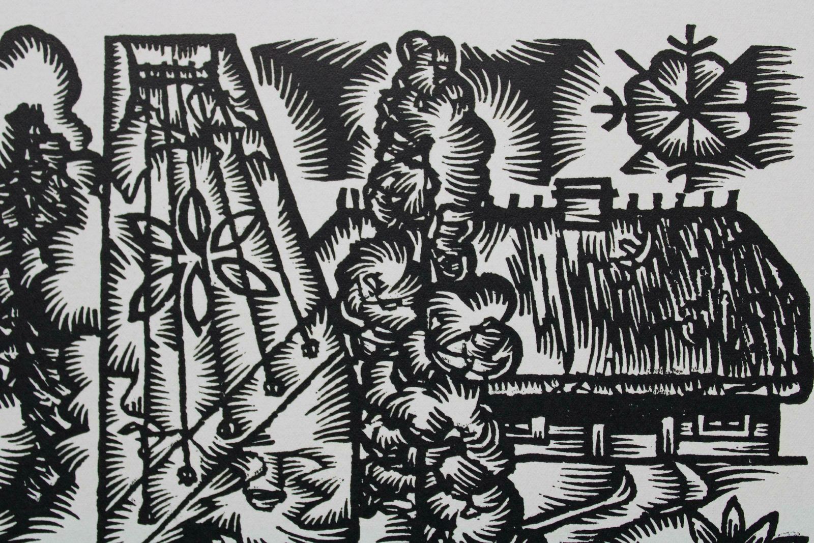 Dainis Rozkalns Seasons. 1984. Paper, Linocut 1984 photo furniture