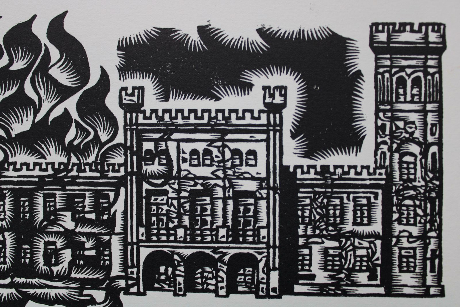 Dainis Rozkalns A Fight Against The Lords. 1982. Paper, Linocut, photo for sale