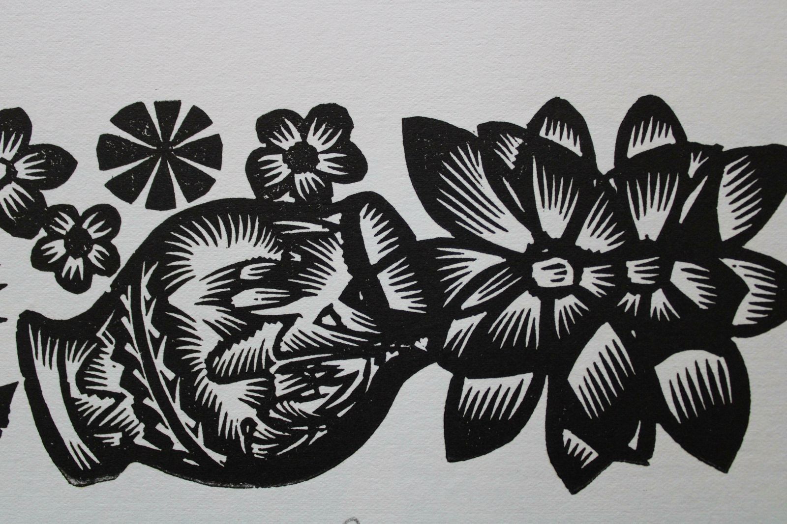 Herdsman's Misdeeds Vices 1979 Paper Linocut photo for sale