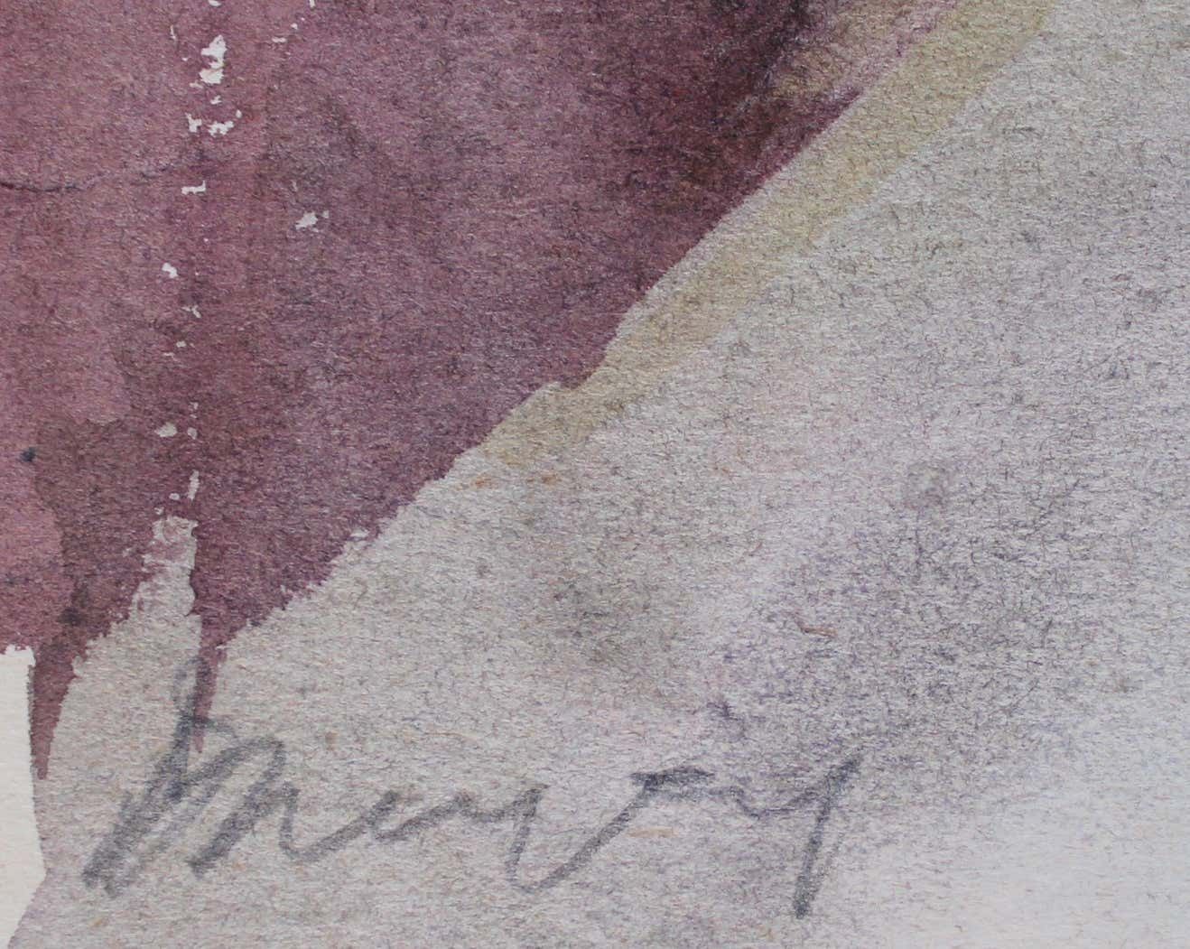 Dzidra Ezergaile Portrait. 1960s. Watercolour On Paper, photo furniture