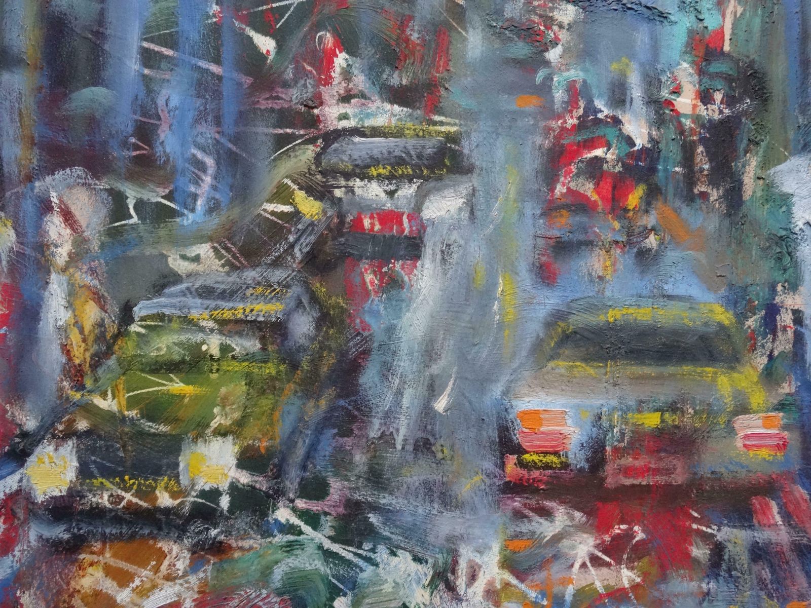 Uldis Krauze Night City. Oil On Cardboard, photo 429.0