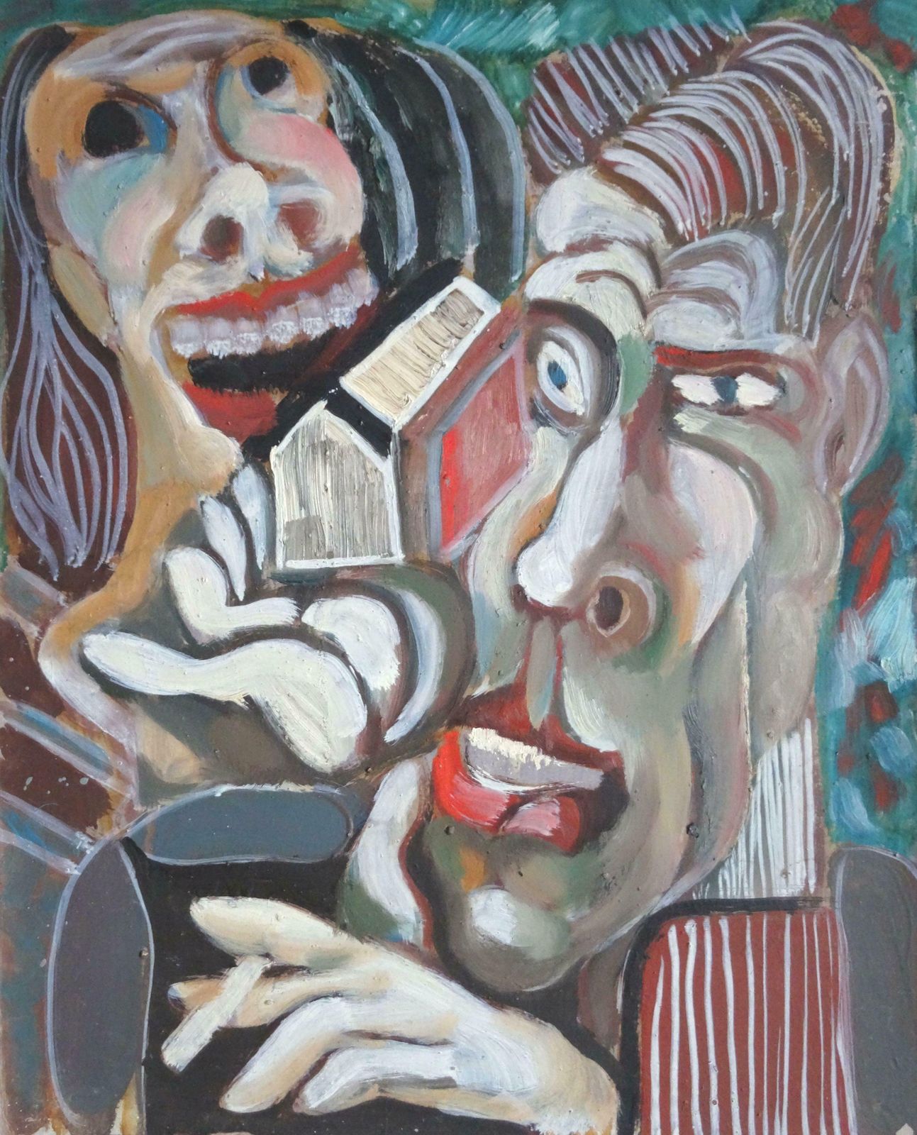 Vladimir Glushenkov Flirt. 1970. Cardboard, Mixed Media Art, photo furniture