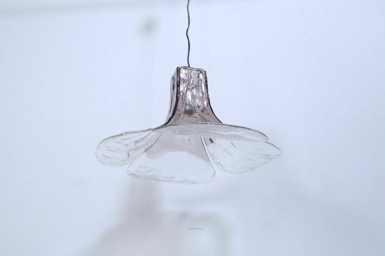 Chandelier Design Carlo Nason Flower Series For Mazzega Vetro Murano 70s Black photo furniture