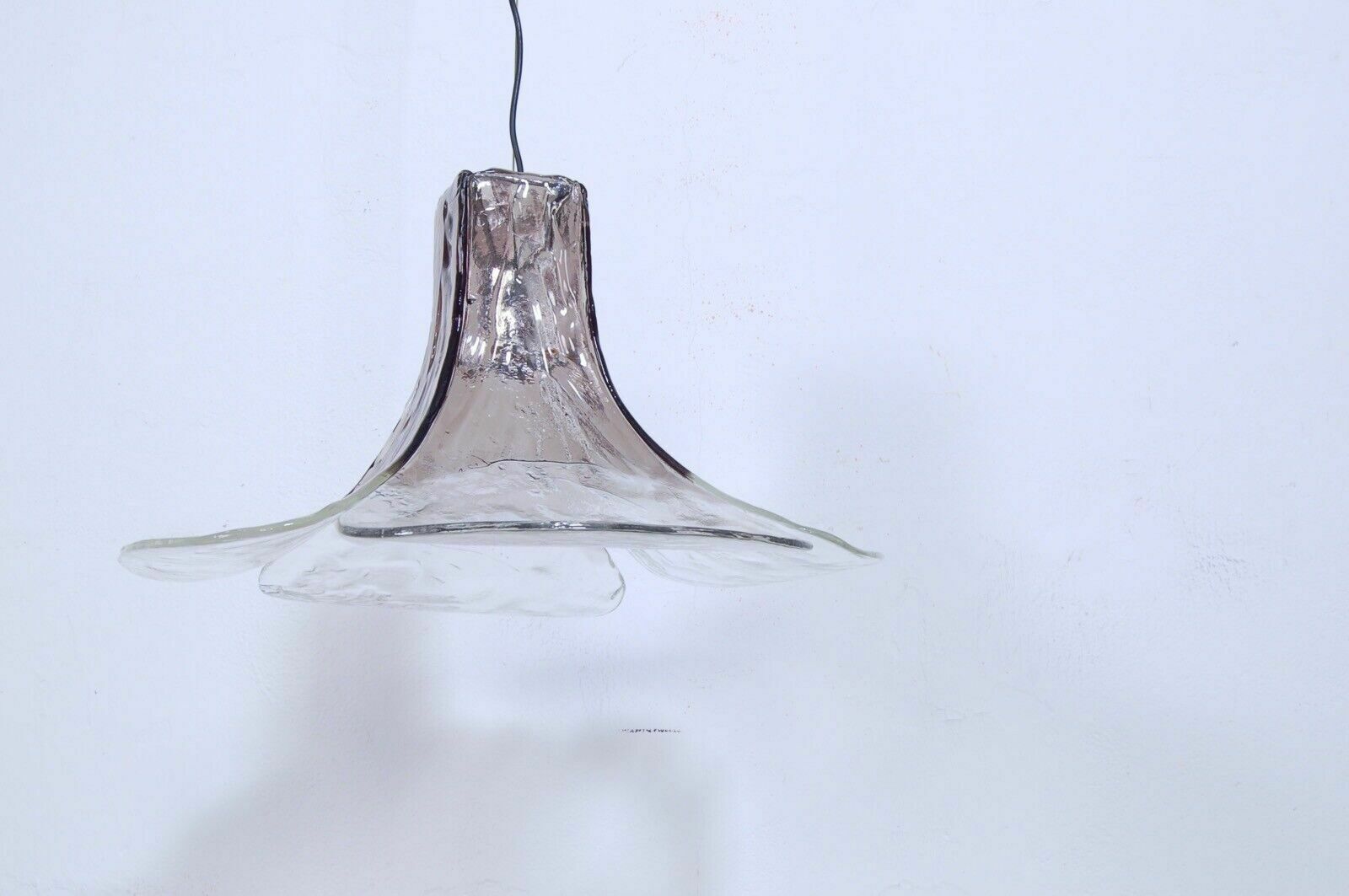 Chandelier Design Carlo Nason Flower Series For Mazzega Vetro Murano 70s Black photo for sale