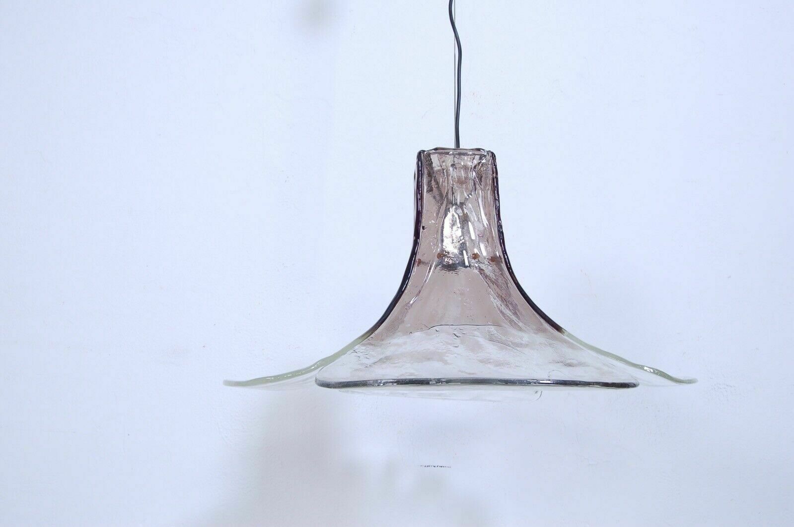 Chandelier Design Carlo Nason Flower Series For Mazzega Vetro Murano 70s Black photo vintage