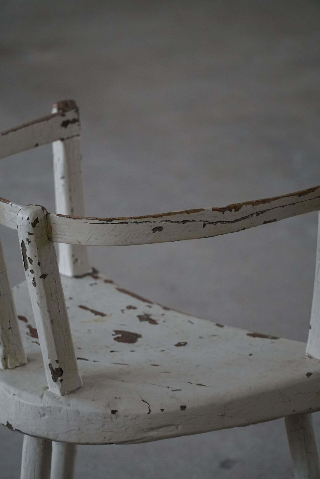Decorative White Painted Armchair, Wabi Sabi, Early 20th Century photo 477.0