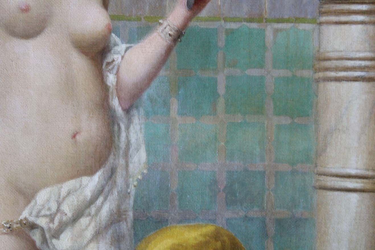17447.0 Vinsent G. Stiepevich The Bath. Late 19th Century. Oil On Canvas, photo